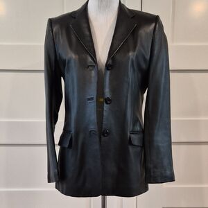 Black Leather Blazer